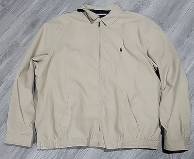 Polo Ralph Lauren Retro Cotton Harrington Jacket Size Mens 2XLT Beige Tan