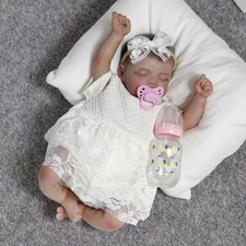 Realistic Reborn Dolls Newborn Sleeping Baby Girl Handmade Lifelike Doll Gifts