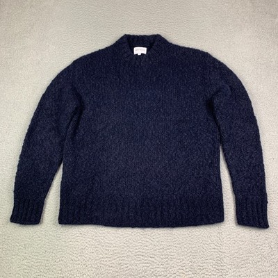 Norse Projects Alpaca Sweater Mens Small Relaxed Flame Rasmus Dark Blue