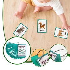 48 Pieces Animals Flash Cards Educational Toys for Boys Girls