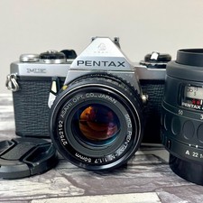 PENTAX ME SLR 35mm Film Camera w/ SMC PENTAX-M 50mm F1.7 35-80mm Lenses