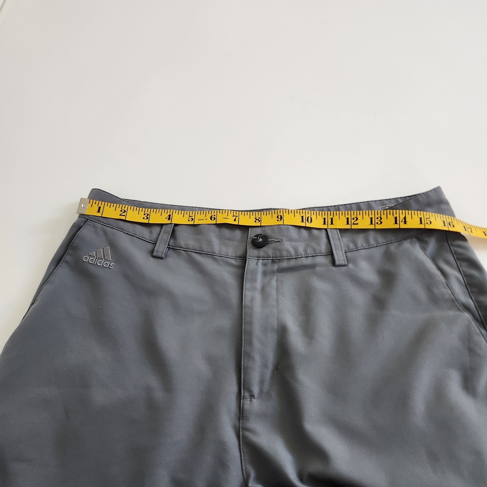 Adidas Climalite Mens Golf Shorts Grey Size 32 Flat Front Performance thumbnail 5