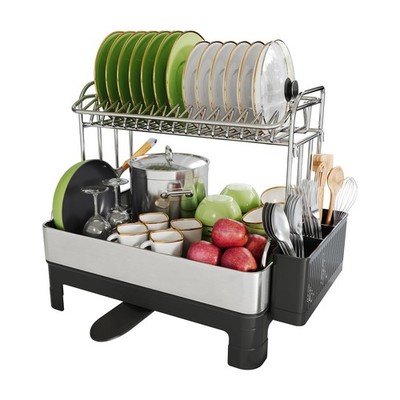 Stainless Steel Dish Drying Rack Extra Large Dish Racks For Kitchen Counter 2 Ti