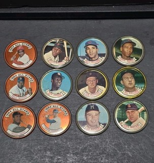 1964 ALL STARS TOPPS Baseball Coins Lot Of 12 Al Kaline Ernie Banks Bob Gibson