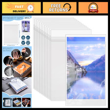 50 Pack Crystal Clear Self-Sealing Cellophane Bags for Photos, Art Magazines