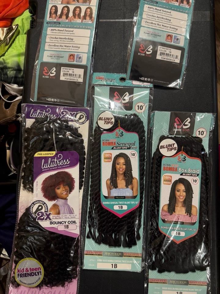 Bobbi Boss Braiding Hair Bomba Senegal Twist, Box Braid, Bouncy Coil Color 1B - Image 4 of 4