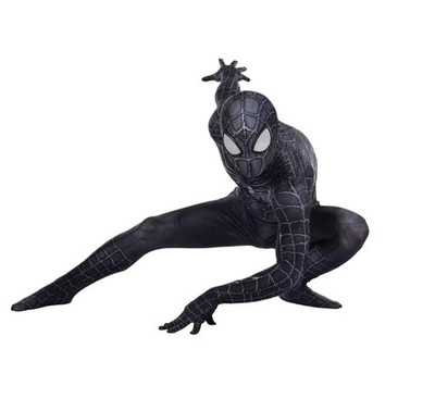 Grey Black Venom Spider Man Costume Unisex Cosplay Removable Mask