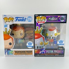 Funko 2x Pop Backpacking Freddy 218 Mecha Freddy 1004 Exclusive Sticker Fusion