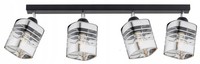 Deckenspot Flur 4-Flammig Glas E27 Verstellbar L:60 Cm Deckenstrahler Wohnzimmer