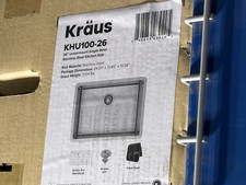 Kr us KHU100-26 26" Undermount Single Bowl Stainless Steel Kitchen Sink