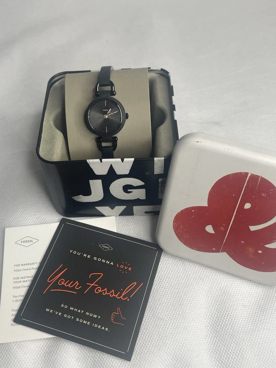 Fossil Georgia Mini Black Ceasuri Stone Gold Hands Watch All Stainless ES4480 Fossil Georgia Quartz Battery Wristwatches for sale | eBay main image 3