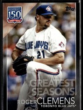2019 Topps Update Roger Clemens 150 Years of Professional Baseball Black /299 JW