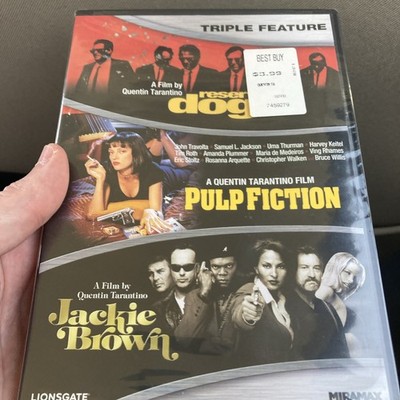 NEW Reservoir Dogs/Pulp Fiction/Jackie Brown (DVD, 3-Disc) Tarantino SEALED