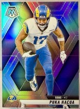 2025 Panini Mosaic Football Puka Nacua Silver Prizm HOLO #102 Los Angeles Rams