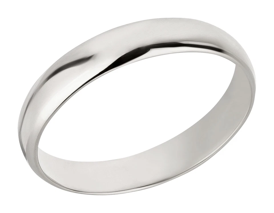 Trauring aus 375 Gold 4 mm Breite Echtgold hochglanzpoliert Gelbgold Weißgold - Bild 3 von 4