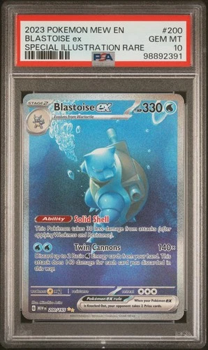 Blastoise Ex Special Illustration Rare  200/165 Scarlet & Violet 151 PSA 10
