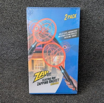 Zap It! Electric Bug Zapping Racket Fly Zapper Size Medium 2 Pack