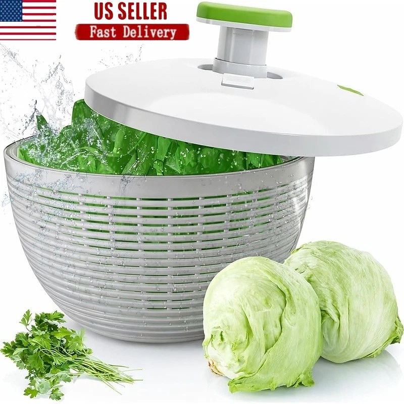 Salad Spinner QuickDry Vegetable Dryer Pump Handle Multi-Purpose Bundle New