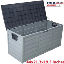 All-Weather Deck Box Storage w/ Wheel UV Pool...