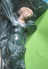 Antica consolle angolare da parete mensola stile liberty sirena come decorazione parete 32
