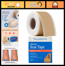 Medical Grade Silicone Scar Sheets Roll - 120" x 1.5" - Reusable Tape for Scars