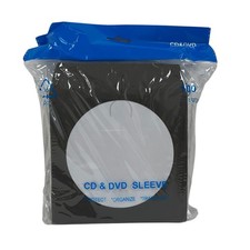 5000 Black Paper CD Sleeves with Window & Flap