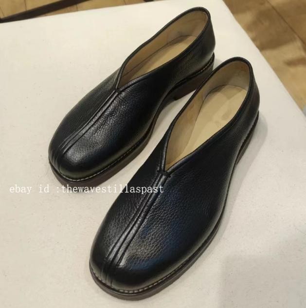 Loafers Men's Round Toe British Retro Slip on Splicing Shoes Casual Oversize-image