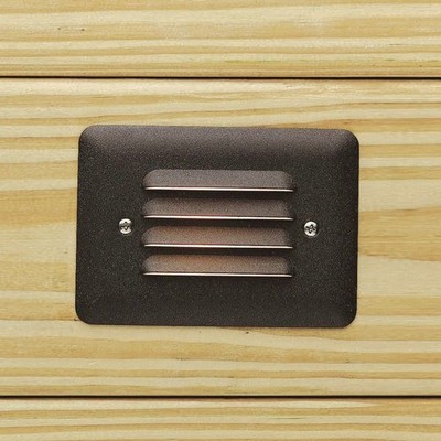 0.86W 1 LED Louvered Mini Step Light - with Utilitarian inspirations - 3.5