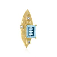 Cavill Damen AnhäNger 6,41Ct Topas 925 Silber Vergoldet Echtschmuck