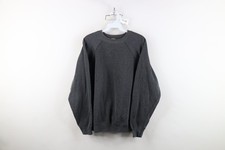 Vtg 70s 80s Streetwear Womens Large Faded Blank Raglan Crewneck Sweatshirt USA