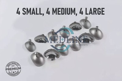 New Lot of 12 Corneal Shield Laser Eye Shield Corneal Protector Stainless Steel
