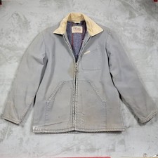 VTG Walls Blizzard Pruf Blanket Lined Gray Barn Chore Jacket USA Mens L Reg