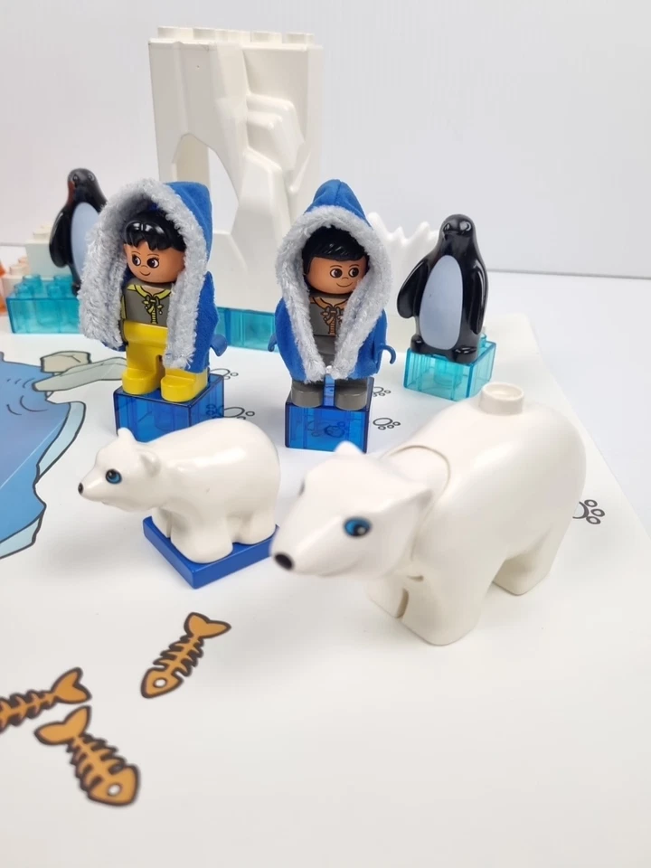 Lego Duplo 3621 Polar Animals (Incomplete) Whales Penguins Polar Bears Figures  - Image 2 of 4