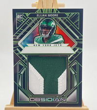 2021 Panini Obsidian Elijah Moore Volcanic Materials Rookie Patch Card 44/50