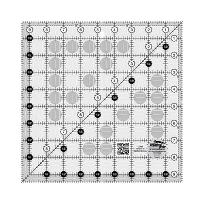 Creative Grids Quilt Ruler 9-1/2in x 9-1/2in Square   CGR9   Made in USA, Non...