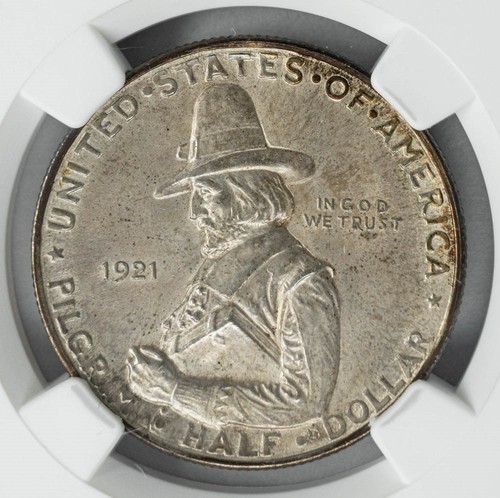 1921 Pilgrim Half 50c MS66 NGC 950263-7 - Picture 3 of 5