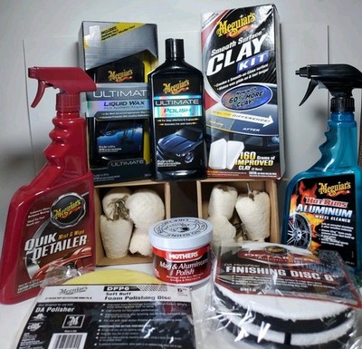 Huge 15 Lot Meguiar s Car Ultimate Liquid Wax Detailer Wheel Disc Polish NEW