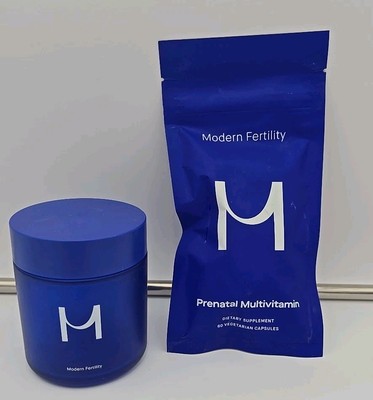 Modern Fertility Prenatal Multivitamin 60 Capsules Refill Pack + Jar Exp 11/26  