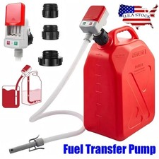 Electric Fuel Transfer Siphon Pump Battery Powered Gas Oil Water Liquid 3.2 GPM