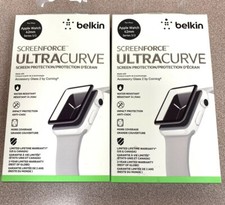 2 BELKIN SCREENFORCE ULTRACURVE FOR APPLE WATCH SERIES 3 2 42MM GLASS NEW