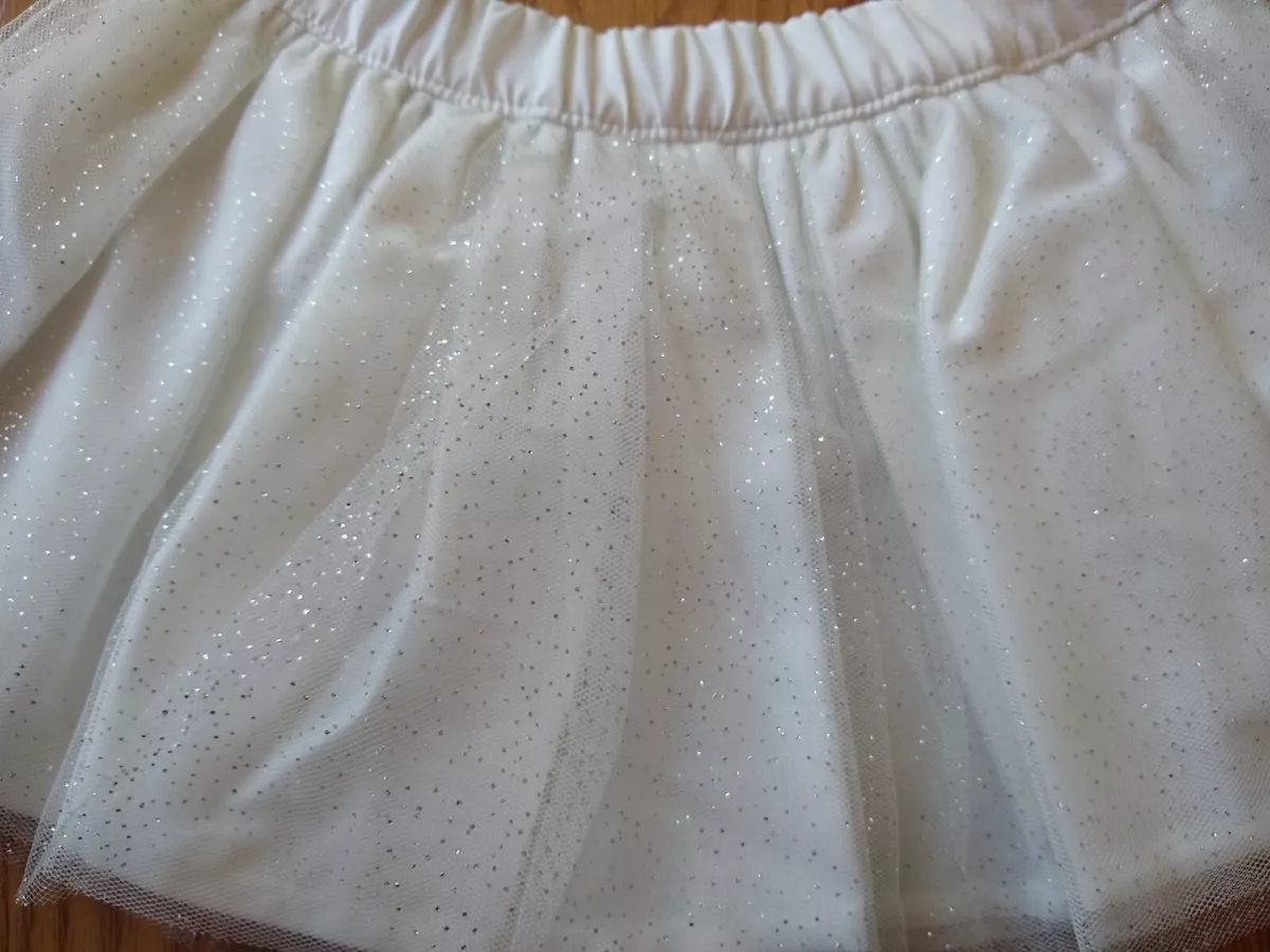 Carter s Girls TuTu Skirt Size 3 Months Baby Infant White Glitter