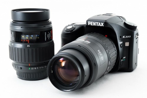 Pentax K200D 10.2MP 35 135/70 200mm Lentille Set [ EXC Avec / 8GB SD Card ,Bande - Photo 1/12