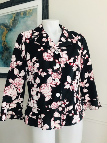 Chaqueta para mujer Rickie Freeman para Teri Jon floral talla S ~ única y elegante ~  - Imagen 1 de 7