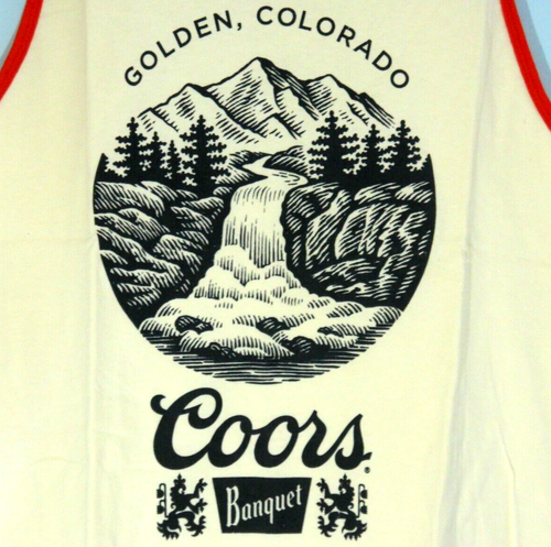 COORS tank top muscle shirt white size Medium 100% Cotton NeW w/TagS