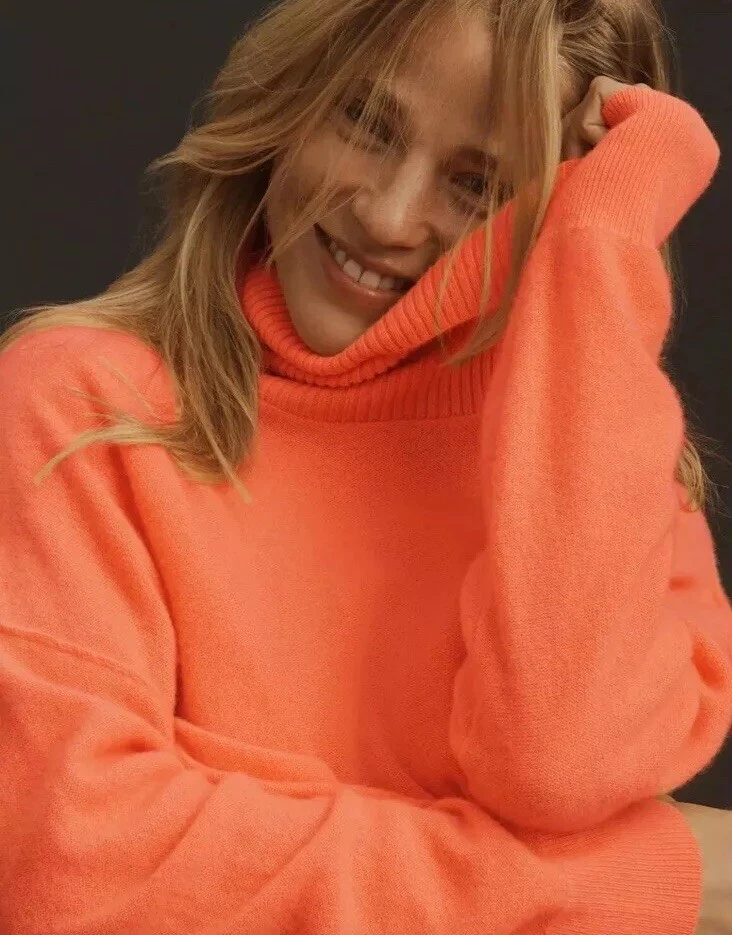 Suéter Anthropologie Cashmere Naranja Simulado Talla-L~ Elegante-Elegante- Foto 2 de 4