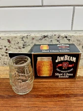 Vintage Jim Beam Clear Glass Shot Glass. - NIB