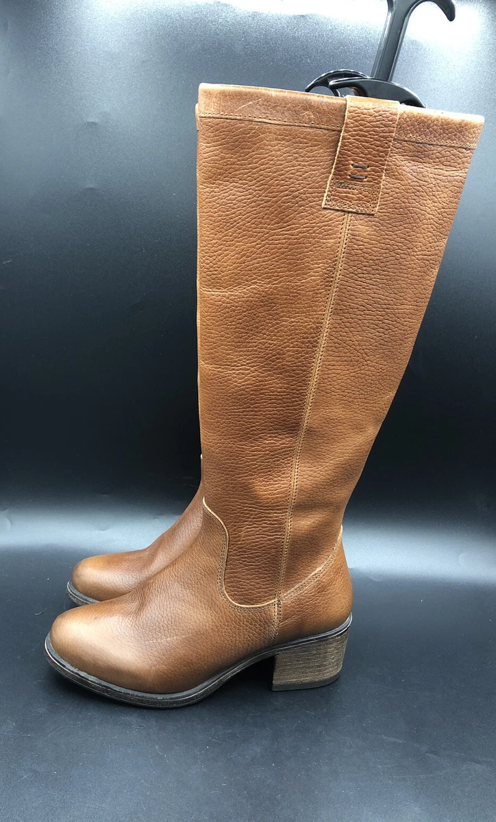 NEW BERTIE Tyrus Longline Knee High Boots Brown Leather Ladies UK