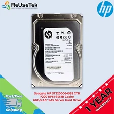 Seagate HP ST32000645SS 2TB 7200 RPM 64MB Cache 6Gb/s 3.5" SAS Server Hard Drive