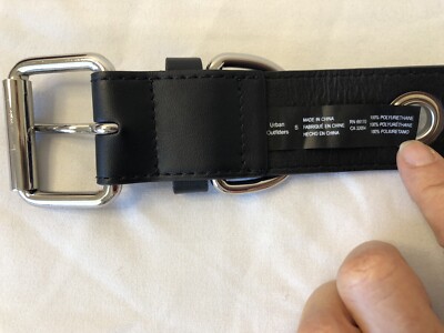 Urban Outfitters Black Leather Like Eyelet Belt Silver Buckle 1.5 Wide Small 33” Urban Outfitters Belts for Women for sale | eBay main image 3