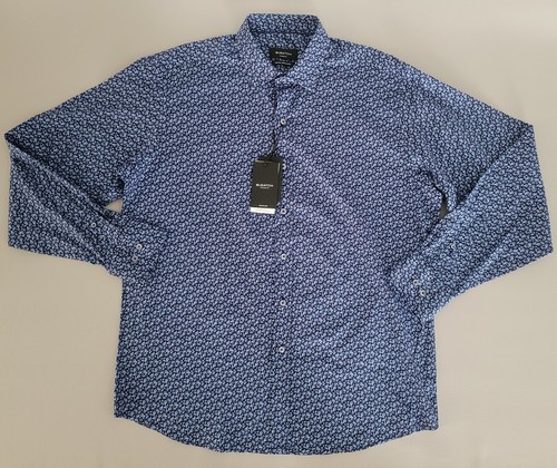 Bugatchi Iris Paisley Print Classic Fit Super Fine Stretch Cotton Size L $179 - Picture 2 of 8